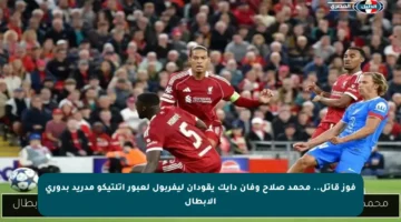 فوز قاتل.. محمد صلاح وفان دايك يقودان ليفربول لعبور أتلتيكو مدريد بدوري الأبطال